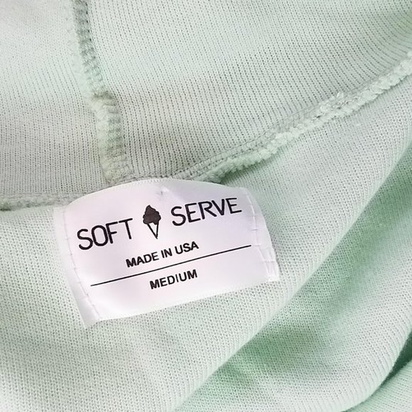 SOFT SERVE CLOTHING Mint Green Oversized Cloud Cotton Hoodie Women's Medium - Picture 5 of 6